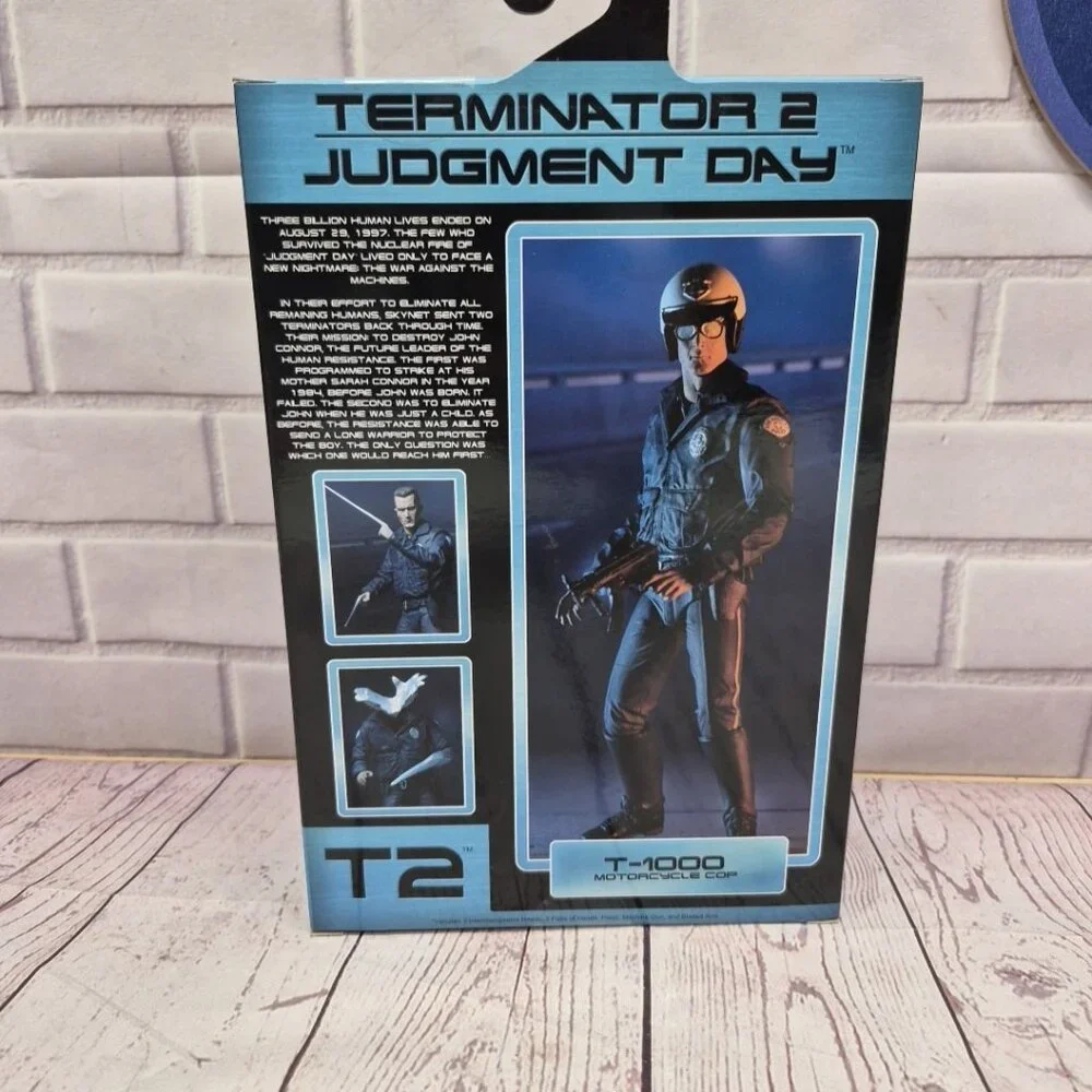 NECA Terminator Judgment Day T-1000 Motorcycle‎ Cop 7 Inch Action BAF Figure